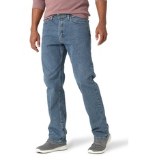 Wrangler Authentics Herren Comfort Flex Waist Relaxed Fit Jeans, Hell, Stonewashed, 32W / 29L