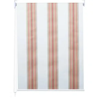 Rollo HWC-D52, Fensterrollo Seitenzugrollo Jalousie, 50x160cm Sonnenschutz Verdunkelung blickdicht weiß/rot/beige - Bunt