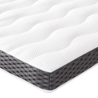 Amazon Basics - Comfort Memoryschaum Matratzenauflage, Plüsch, 90 x 200 cm, 7 cm Höhe, weiß