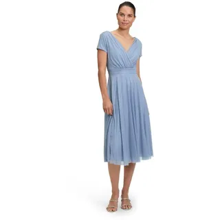 Vera Mont Damen, Cocktailkleid im Glitzer-Look", 42, Blue/Silver