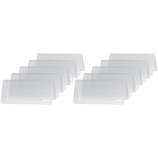 SIGEL TA138 Tischaufsteller Dachform 10er Pack für 9,5 x 4,2 cm, Tisch-Namensschilder für beidseitige Präsentation, incl. 10 Einsteckkarten