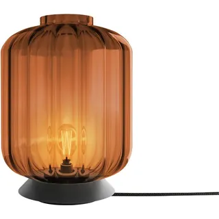 s.luce Tischlampe Velo Braun Ø 25cm , Glas , Zylindrisch , E27 , 25x30x25 cm , Lampen & Leuchten, Innenbeleuchtung, Tischlampen