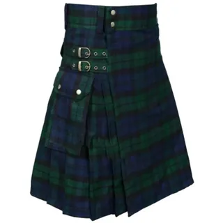 AMENGJ Rock Damen Kariert Herren Kurzrock Tartan Praktischer Kilt Herrenrock Vintage(Color 2,XL)