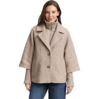 Tom Tailor 1046602 Boucle Jacke im 2-in-1-Look