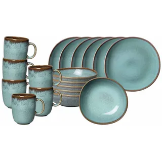 Villeroy & Boch Lave Frühstücks-Set 18-tlg. blau/glacé