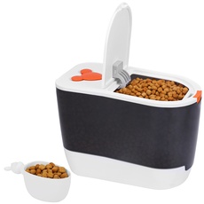 Belle Vous Trockenfutter Behälter mit Messbecher - Futter Aufbewahrungsbox aus Plastik mit Deckel - Tierfutterspender für Katzen, Vögel, Hunde - Fasst 5 kg Tierfutter oder 10 kg Reis, Getreideprodukte