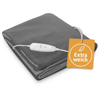 Medisana HDW Heizdecke 130 x 180 cm grau/dunkelgrau