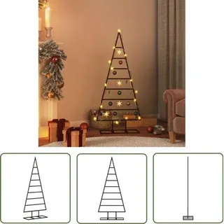 Metallischer Weihnachtsbaum 125 cm schwarz - Weihnachtsbaum Metall - Moderne Weihnachtsbaum Dekoration - Selbstbausatz Weihnachtsdekoration - Metallischer Weihnachtsbaum Standard - Schwarzer Weihnachtsbaum - Schwarz