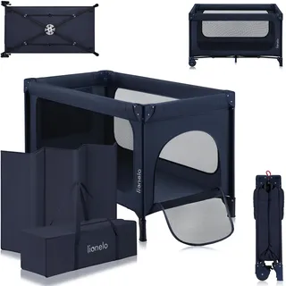 lionelo Jasmin Easy FoldReisebett für Kinder bis zu 15 kg von 0 bis 36 Monaten Schaumstoffmatratze T25, 2 Höhenstufen, Einfaches Zusammenfalten Easy Fold, Seiteneinstieg, Rollen