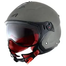 Astone Helmets - MINIJET S SPORT monocolor - Casque jet compact - Casque de moto look sport - Casque de scooter mixte - Casque en polycarbonate - Matt titanium XL