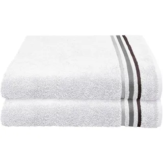 Skyline Color Badetuch 2 x 70 x 140 cm weiß