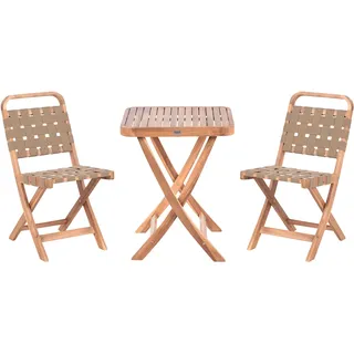 Beliani Balkonset 3-tlg. Braun/Beige