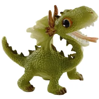 Top Collection Miniatur Feengarten und Terrarium Statue Mini Drache Grün