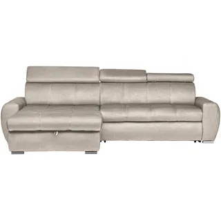 Stylife Ecksofa , Hellbraun , Textil , seitenverkehrt montierbar, L-Form , 276x173 cm , Stoffauswahl, Liegefunktion, Schlafen auf Sitzhöhe, Hocker erhältlich, Rücken echt , Wohnzimmer, Sofas & Couches, Wohnlandschaften, Ecksofas