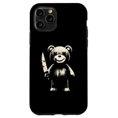 Hülle für iPhone 11 Pro Teddybär hält ein Messer - gruseliges Halloween-Kostüm