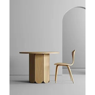 WoodMan Esstisch WOODMAN "Soft", beige (natur, natur, natur), B:98cm H:74cm T:98cm, Tische, Esstisch, besonderes Design, Breite 98 cm, FSC-zertifiziert