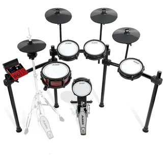 Alesis Nitro Ultimate elektronisches Schlagzeug | Dual-Zone 10" Snare und 8" Toms, 10" Hi-Hat, 640+ BFD-Sounds, Bluetooth, Drumeo, USB-MIDI, Doppelpedal-kompatibel