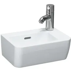 Laufen PRO A Handwaschbecken, 1 Hahnloch rechts, mit Überlauf, 360x250mm, H816955, Farbe: Weiß mit LCC Active