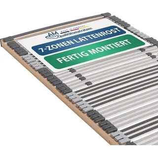AM Qualitätsmatratzen | Ergonomischer 7-Zonen Lattenrost | 70x200 cm | fertig montiert | 44 Leisten | starr | Lattenrahmen | 70 x 200 cm
