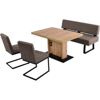 K+W Komfort & Wohnen Polsterbank Spider II Braun/Schwarz 160 x 88 x 67 cm