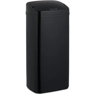 Relaxdays Sensor-Mülleimer 40 l Schwarz