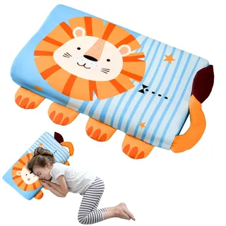YAOZUP Schlummerkids Kissen, Calmly Kinderkissen 46x26cm, Kinderkopfkissen, Kinderkissen, Komfortkissen Kinder, Ergonomisches Kissen Kinder für weiche Träume (Löwe)