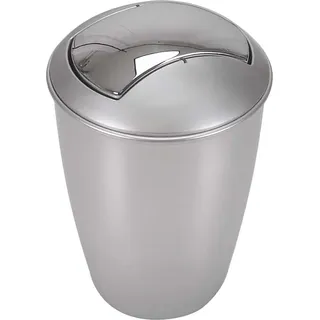Spirella Kosmetikeimer "Atlanta" mit Schwingdeckel 5 Liter (ØxH): 20 x 30 cm Silber Grau - Grau