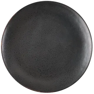 Olympia Fusion Crockery Rundes Coupe-Teller-Set 203 mm/8 Zoll (6er-Pack), Schwarz/Anthrazit, Kleine Speiseteller, DR087