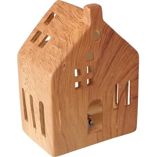 Boltze Home Deko Häuschen Porzellan LED Stimmungslicht 14cm