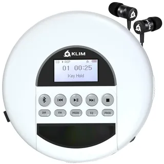 Nomad CD Player Bluetooth Tragbarer Discman mit Radio FM und Kopfhörer