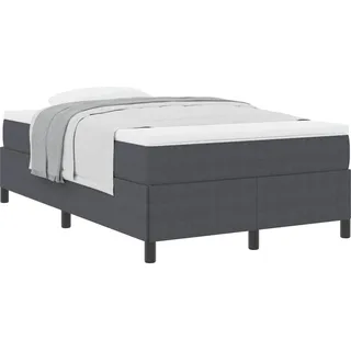 vidaXL Boxspringbett Dunkelgrau 120 x 200 cm Cordstoff - Grau