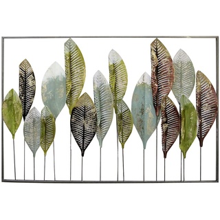 Casablanca modernes Design Casablanca Wanddeko Palmleaf grün/braun/gold100x70cm