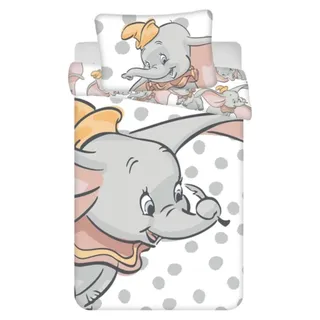Jerry Fabrics Disney Dumbo Baby Bettbezug Dots - 100% x 135 cm, - Baumwolle