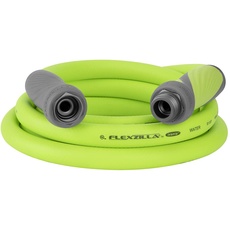 Flexzilla ZillaGreen HFZG510YWS-E Gartenschlauch mit Drehgriff, 1,6 cm x 3 m, robust, leicht, trinkwassersicher, ZillaGreen