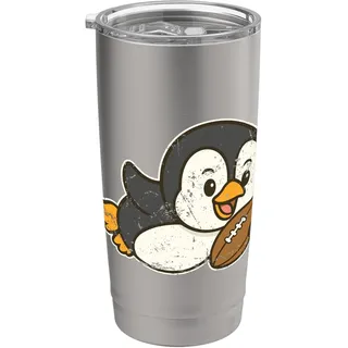 Fröhlicher Pinguin-Rugby-Tauchfilm Doppelwandiger Edelstahl-Thermobecher