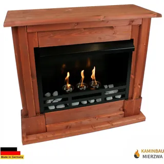 Ethanol und Gelkamin Kamin Modell Rafael Premium Kirschbaum - Braun