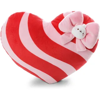 NICI Kissen MOLANG herzförmig 32x26cm - rosa - Flauschiges NICI Kuscheltier Kissen für Kinder und Erwachsene, Plüschkissen ideal für Zuhause, Kindergarten oder unterwegs - 62789