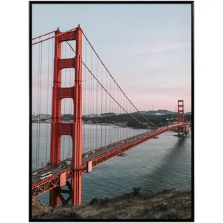 Frametory, Metall-Bilderrahmen zum Aufhängen, 45,7 x 61 cm, Aluminium-Bilderrahmen mit Echtglas (schwarz, 1 Stück)