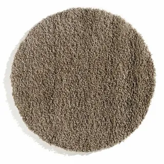 Novel Hochflorteppich , Braun, Grau , Textil , Uni , rund , in verschiedenen Größen erhältlich , Teppiche und Böden, Teppiche, Runde Teppiche