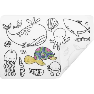 Silikon: Tischset zum Ausmalen – Motiv Ozean