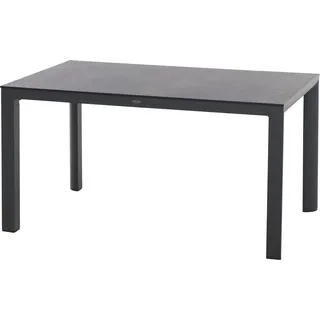 Siena Garden Gartentisch Silva Rechteckig HPL Titan 90 cm x 140 cm