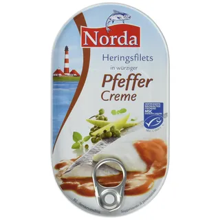 Norda Heringsfilets in Pfeffer-Creme, 13er Pack Konserven, Fisch in Pfeffercreme