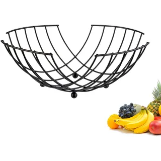 Westmark Drahtkorb Moderno – Elegante Obstschale & Brotkorb mit zeitlosem Design – Metallkorb für Obst, Gemüse, Brot & Brötchen – Schwarz, 28 cm