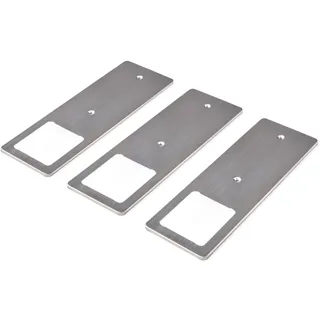 kalb | LED Unterbauleuchten Edelstahl gebürstet 5W- sehr flache Küchenleuchte Einbaustrahler Einbauspot, Auswahl:3er Set warmweiss