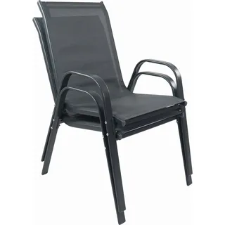 2-tlg. Gartenstuhl Stapelstuhl Sonlas - Grau