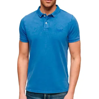 Superdry Vint Destroy Kurzarm-poloshirt - Monaco Blue - M