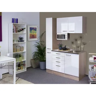 Flex-Well Küchenzeile Florenz 130 cm weiß