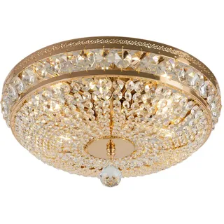 Maytoni Kronleuchter , Goldfarben , Metall, Glas , Vintage , rund , 23.5 cm , RoHS, Ce , Lampen & Leuchten, Innenbeleuchtung, Hängeleuchten, Kronleuchter