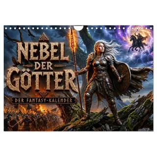 Kalender 2027 · Nebel der Götter - Der Fantasy-Kalender | Götter · Krieger · Und Legenden für Deine Wand · DIN A4 quer · CALVENDO Wandkalender