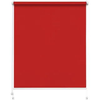 Rettika Sichtschutz Rollo ohne Bohren - Rot, Breite: 50cm, Höhe 120 - Rollos für Fenster ohne Bohren, Fenster rollos für innen, Jalousien zum Klemmen, Klemmrollo